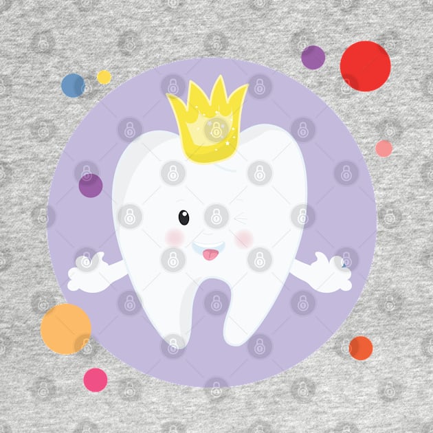 Queen King Shiny Clean Cute Kawaii Tooth by The Little Store Of Magic